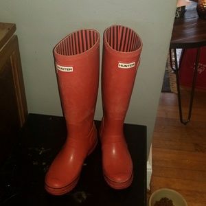 Rare pin striped Festival Hunter Boots (size 7 US)